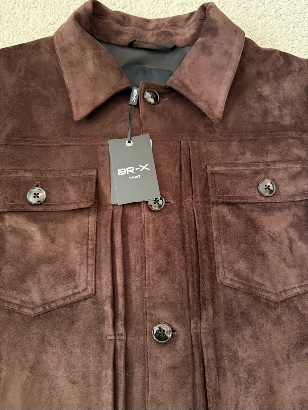 Men's Dark Brown Suede Jacket